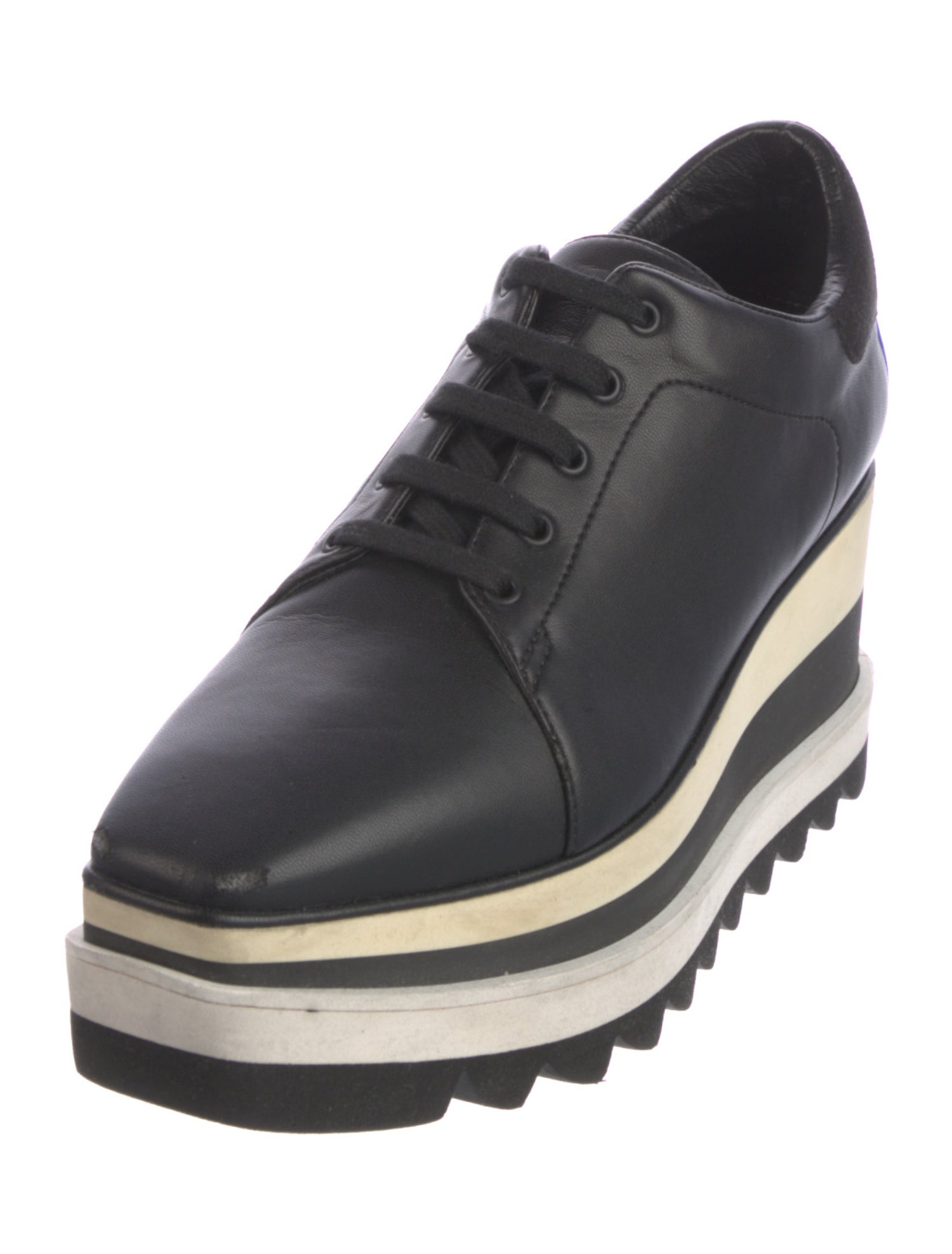 Stella McCartney Leather Grosgrain Trim Oxfords